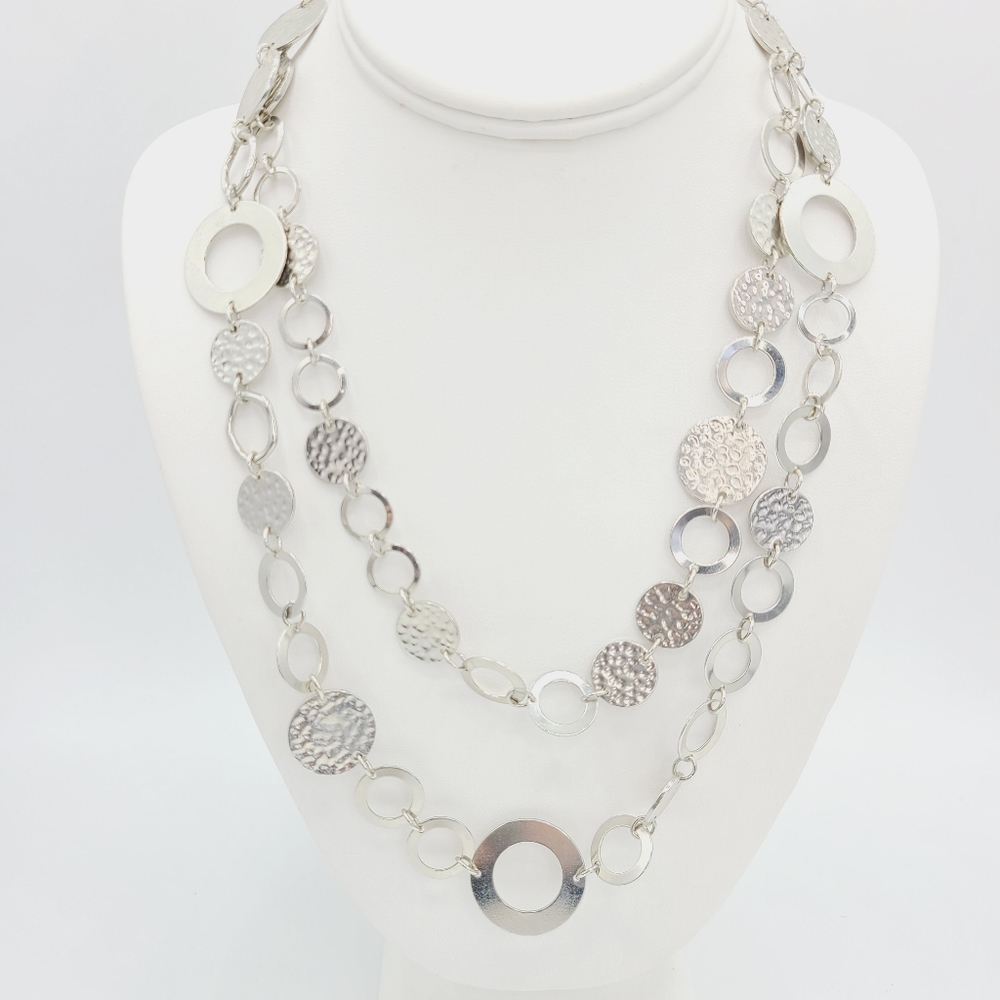 Loft Disk Link Two Layer Necklace